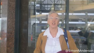 Victim Judith Hobson reacts to the Grannybasher sentencing decision