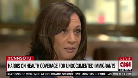 Kamala Harris Tells CNN's Jake Tapper She Supports Healthcare for Illegals