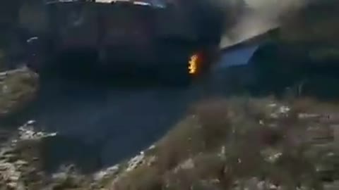 Russia Ukrain War: Russia MT-LB blast