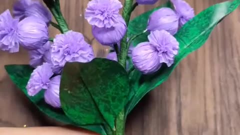 DIY make plastic flowers