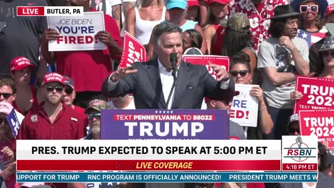 WATCH: Candidate U.S. Sen. Dave McCormick Speaks at Trump Rally in Butler, Pennsylvania - 7/13/24