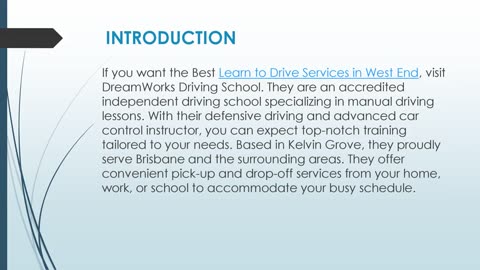 Best Learn to Drive Services in West End