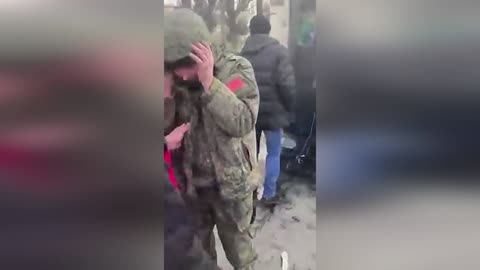 Ukraine. A captured Russian soldier in Sumy.