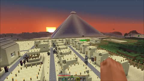 Desert with Pyramid Village