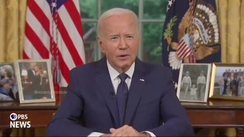 President Joe Biden makes his first video address following dropping out of the Presidential race.