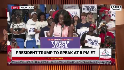 Trump Brings BADA** Black Woman on Stage...And She ROASTS Kamala Harris 🔥