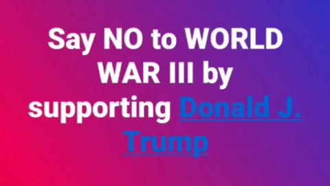 SayNotoworldWarbySupportingDonaldTrump