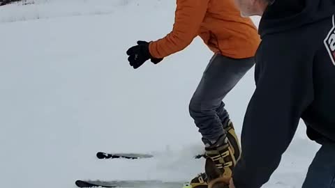 Teaching a friend how to ski-part 2