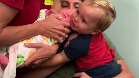 Big Brother Cries When His New Sister is Taken Away