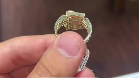 Natural Diamond & Real Gold Trap House Ring