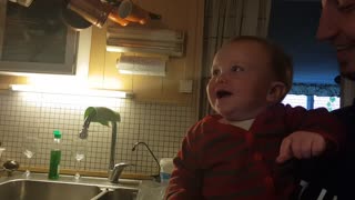Adorable baby's laughter is extremely contagious