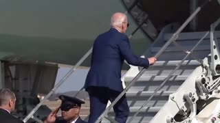 Biden Almost Trips as He Boards Air Force One