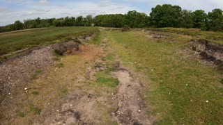 Hiking towards a brook in the new forest speedlapse