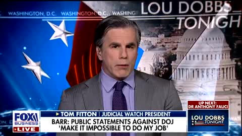 Tim Fitton criticizes Bill Barr for criticizing Trump