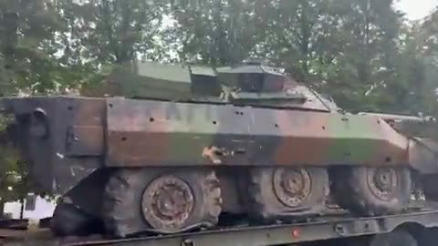 Trophy French AMH-10 on the streets of Mariupol.