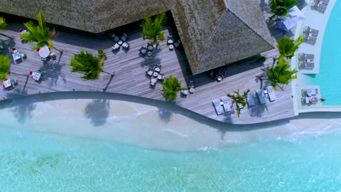 Aerial View Of A MaldivesBeach Resort