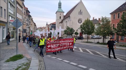 84. MAHNWACHE - BAUTZEN, Kornmarkt, 12 09 2022 - AUFZUG, Spaziergang