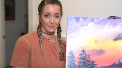 Following A Bob Ross Painting Tutorial