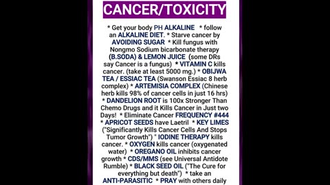 Cancer - Toxicity - Many cures for cancer.