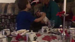 Mom Delighted over Dalmatian Christmas Gift