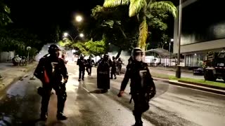 enfrentamientos entre manifestantes y Policía en los alrededores de la UIS