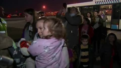 52 orphaned Ukrainian children arrive in Scotland's Loch Lomond | ITV News