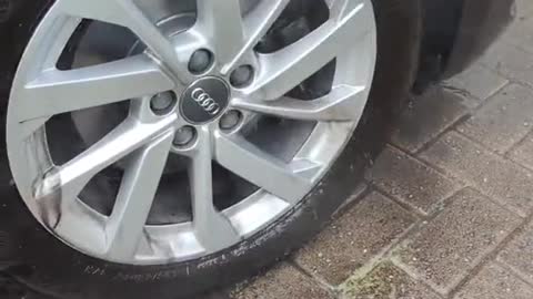 Car tire stains clean