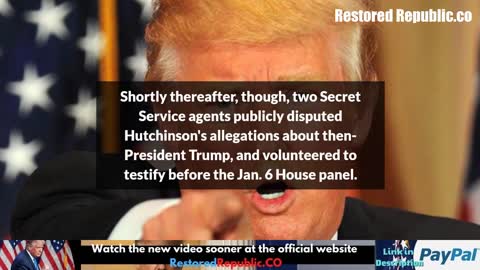 Report: Jan. 6 Witness Hutchinson Lauded Trump Admin in 2018 College Paper