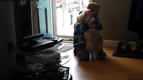 Little Boy Shares Tearful Reunion With Lost Dog