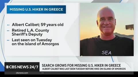 Search for missing American in Greece grows CBS News