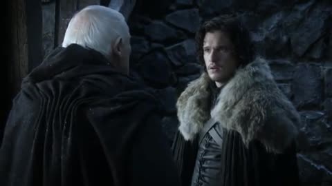Aemon Targaryen reveals his identity to Jon Snow