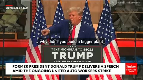 WHO IS TRUMP's VP SELECTION? - 09/28/2023 - Autoworkers Strike, MI Rally Event
