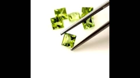 Peridot Princess Cut Pakistani Gem Square