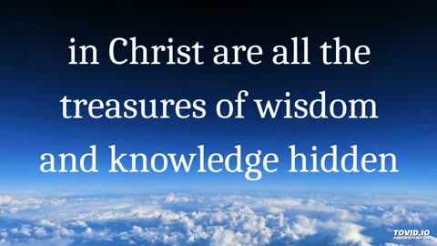 in Christ are all the treasures of wisdom and knowledge hidden