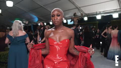 Cynthia Erivo STUNNED in all red at the 2022