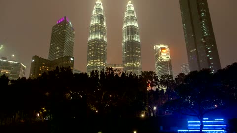 Petronas towers at night