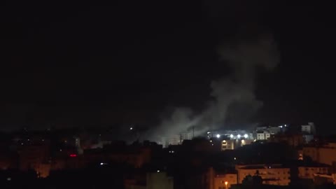 Terror on the night of Israeli bombings in Gaza.