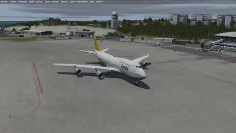 Sint Maarten TNCM - Leipzig Halle EDDP 747-400 Condor IVAO P3Dv4