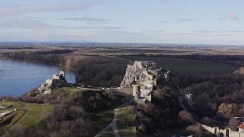 Drone Footage Of A Castle Ruins