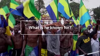 Who is the general named as Gabon's transition leader?