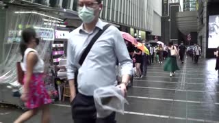 Snaking queues at Hong Kong news stands