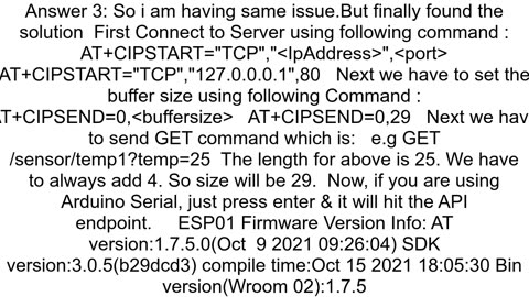 Arduino ESP8266 AT GET Request