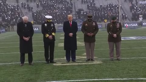 President Donald Trump Attends Army/Navy Games To Huge Cheers