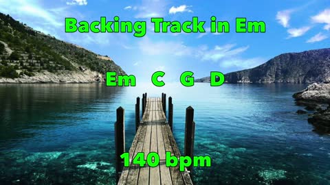 Em Acoustic Guitar Backing Track 140 bpm