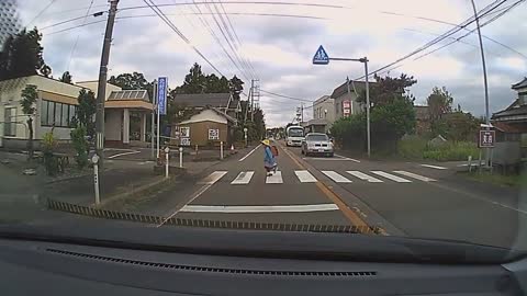 Salute, Look at that, how to Japanese people respect to crossing road