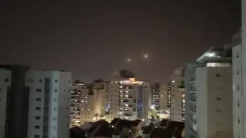 Sirens sounding in southern Israel. Iron Dome intercepts missiles.