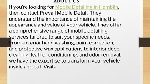 The best Mobile Detailing in Hamblin