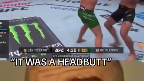 UFC: Was this really a HEADBUTT??? #seanstrickland #ufc297 #ufc #headbutt