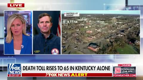 Kentucky Governor Andy Beshear gives an update after catastrophic tornadoes hit the state