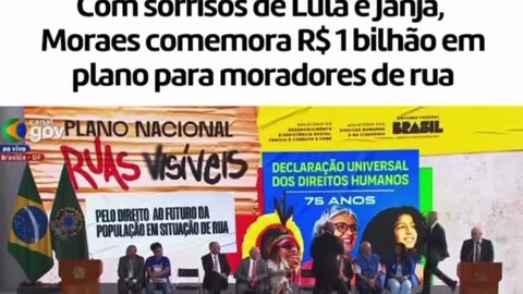 Com sorrisos de Lula e Janja, Moraes comemora R$ 1 bilhão em plano para moradores de rua